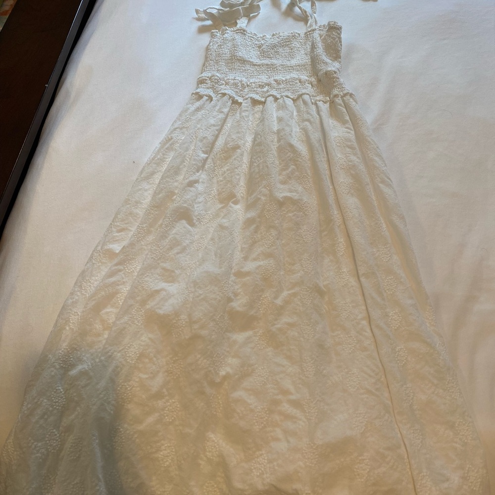 Lost & Wonder size S white eyelet midi dress